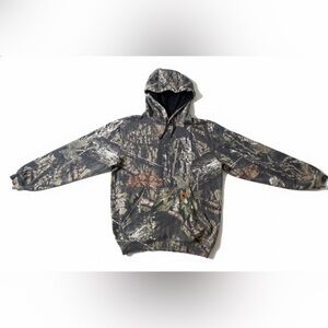Mens Carhartt Rare Mossy Oak Camo Hoodie Size Medium Original